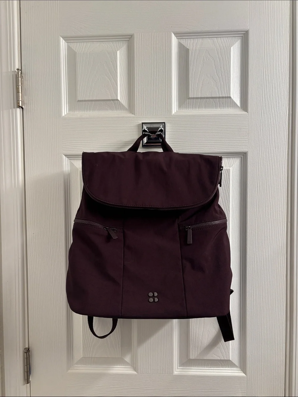 SWEATY BETTY Sporty Backpack in Black Cherry Yoga/Diaper Bag/Sporty